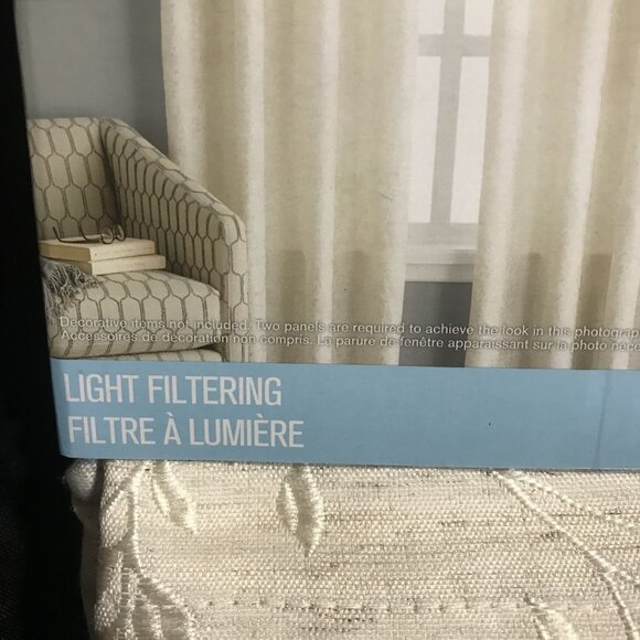 Light Filtering Curtain Panels Hometrends Everly Grommet 54" x 84" 2 Panels - Picture 4 of 6